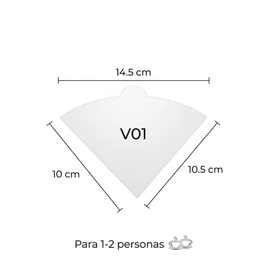 Filtros de Papel V60 Talla 01 Blanco (50 unidades)