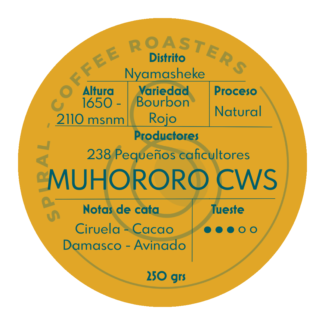 Ruanda - Muhororo Natural - 1 kilo
