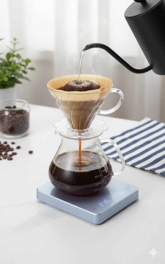 Báscula para café con temporizador