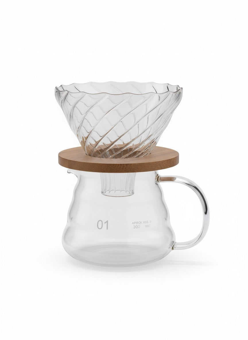 V60 de Vidrio con Jarra