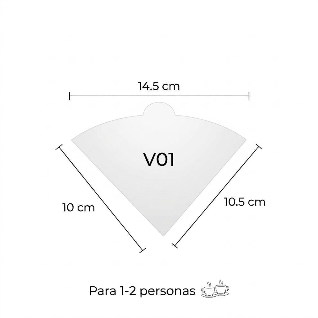 Filtros de Papel V60 Talla 01 Blanco (50 unidades)
